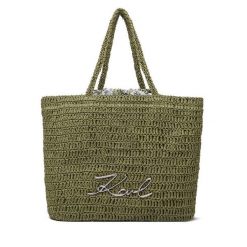 Torebka KARL LAGERFELD. Zielone torebki do ręki damskie KARL LAGERFELD, bez wzorów, klasyczne, bez dodatków. Za 849.99 zł.