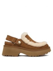 Ugg Klapki W Esmee Clog 1173331 Brązowy. Brązowe klapki damskie UGG, bez wzorów, ze skóry, bez obcasa. Za 759.99 zł.