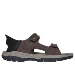 Sandały Skechers Tresmen Reece. Brązowe sandały męskie Skechers, z syntetyku, bez zapięcia. Za 279.99 zł.