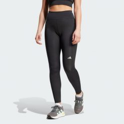 Legginsy Own the Run Winter Full Length. Czarne legginsy damskie Adidas, s, bez wzorów, z materiału. W wyprzedaży za 226.85 zł.
