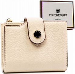 Portfel damski Peterson PTN 012-HB ecru. Portfele damskie Peterson, bez wzorów, ze skóry ekologicznej. Za 54.00 zł.