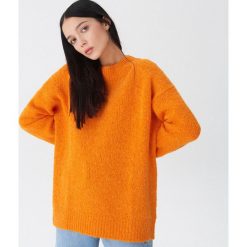 Sweter z wełną - Pomarańczo. Szare swetry damskie House, z wełny. Za 119.99 zł.