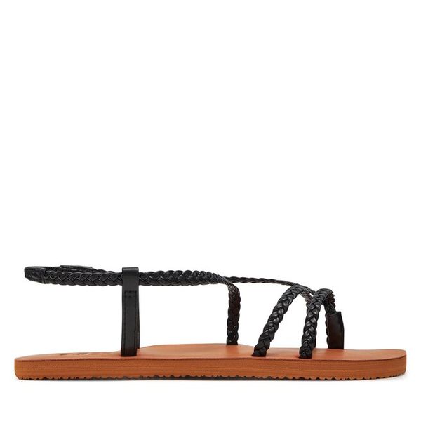 Sandały Billabong. Czarne sandały damskie Billabong, bez wzorów, bez obcasa, na płaskiej podeszwie, bez zapięcia. Za 139.99 zł.