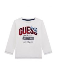 Guess Bluzka N5BI06 I3Z14 Biały Regular Fit. Białe t-shirty dla chłopców Guess, z aplikacjami, z bawełny, bez ramiączek. Za 119.99 zł.