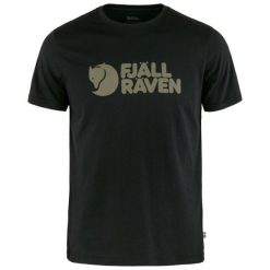 Koszulka męska Fjallraven Logo T-shirt. Czarne t-shirty męskie Fjällräven, m, bez wzorów, casualowe, bez kołnierzyka. Za 202.99 zł.