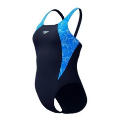 Damski kostium kąpielowy 1-częściowy Speedo Eco+ Hyperboom Splice Muscleb. Niebieskie kostiumy jednoczęściowe damskie Speedo, m, bez wzorów, z materiału, sportowe, do pływania. Za 149.99 zł.