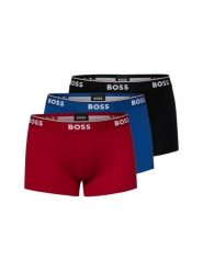 BOSS Bokserki w 3-paku Mężczyźni Bawełna niebieski|czerwony|czarny, L. Czarne bokserki męskie Boss, l, bez wzorów, z bawełny. Za 209.95 zł.