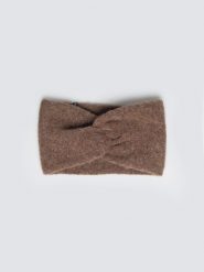 Opaska damska z ozdobnym splotem brązowa Nefreti 803. Brązowe szaliki i chusty damskie Big Star, bez wzorów, z dzianiny, eleganckie. Za 59.99 zł.