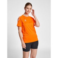 Koszulka damska Hummel Core Poly. Brązowe koszulki sportowe damskie Hummel, xs, bez wzorów, bez kołnierzyka, bez ramiączek, na fitness i siłownię. Za 122.50 zł.