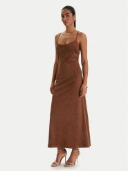 Bardot Sukienka z imitacji skóry Nadira 59194DB3 Brązowy Slim Fit. Brązowe sukienki damskie Bardot, bez wzorów, ze skóry, bez kołnierzyka, bez ramiączek. Za 559.99 zł.