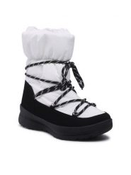 Jenny Fairy Śniegowce NS10121 Biały. Białe śniegowce i trapery damskie Jenny Fairy, z materiału. Za 99.99 zł.