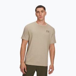 Koszulka Under Armour Tech 2.0. Brązowe koszulki sportowe męskie Under Armour, bez wzorów, bez kołnierzyka, bez ramiączek. Za 135.11 zł.