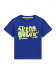 Guess T-Shirt N6RI00 K8HM4 Niebieski Regular Fit. Niebieskie t-shirty dla chłopców Guess, z aplikacjami, z bawełny, bez ramiączek. Za 89.99 zł.