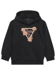 Guess Bluza J5BQ21 KCKF2 Czarny Relaxed Fit. Czarne bluzy dla dziewczynek Guess, z aplikacjami, z bawełny, bez ramiączek, bez kaptura. Za 189.99 zł.