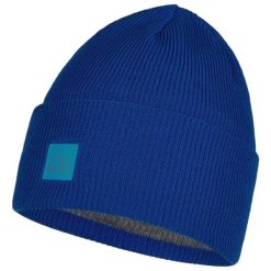 Czapka zimowa z otworem na kucyk Buff Crossknit Beanie. Niebieskie czapki i kapelusze damskie Buff, na zimę, bez wzorów, sportowe. Za 115.15 zł.