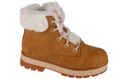Buty zimowe dziewczęce, Street Glitz. Brązowe buty zimowe dziewczęce Skechers, bez wzorów, z materiału, przed kolano, bez zapięcia. Za 199.99 zł.