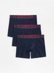 Bokserki FC Barcelona 3 pack - granatowy. Niebieskie bokserki męskie Reserved, l, bez wzorów. Za 99.99 zł.