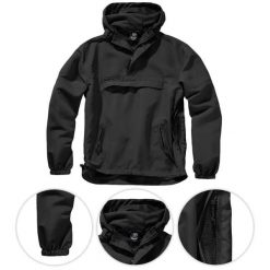 Kurtka męska Brandit Summer Windbreaker Czarna. Czarne kurtki męskie Brandit, na jesień, m, bez wzorów, z materiału, z kapturem. Za 203.40 zł.