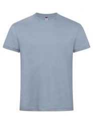 Clique New Classic-T męski T-shirt z ringspun cotton – współczesny krój. Niebieskie t-shirty męskie CLIQUE, l, bez wzorów, z bawełny, klasyczne, bez kołnierzyka. Za 86.59 zł.