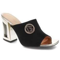 Czarne Klapki Damiss Eleganckie Buty Damskie. Czarne klapki damskie DAMISS, bez wzorów, ze skóry, bez obcasa, na obcasie, bez zapięcia. Za 239.00 zł.