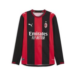 Męska autentyczna koszulka domowa z długim rękawem AC Milan 26/27 PUMA. Czarne bluzki z długim rękawem męskie Puma, l, bez wzorów, z materiału, klasyczne, bez kołnierzyka. Za 689.00 zł.
