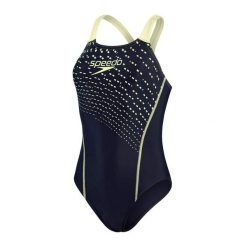 Strój kąpielowy damski Speedo Medley Logo. Niebieskie kostiumy jednoczęściowe damskie Speedo, s, bez wzorów, z materiału, klasyczne, na fitness i siłownię. Za 89.99 zł.