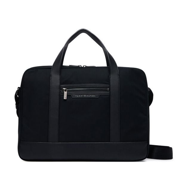 Torba na laptopa Tommy Hilfiger. Czarne torby na laptopa męskie Tommy Hilfiger, bez wzorów, z nylonu. Za 649.99 zł.