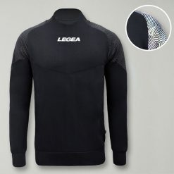 Kobieta Bieganie Kurtka Lekka z Kapturem Czarny-Czarny. Czarne kurtki sportowe damskie Legea, xs, bez wzorów, z materiału, z kapturem, do biegania. Za 128.00 zł.