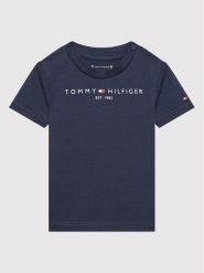 Tommy Hilfiger T-Shirt Baby Essential KN0KN01487 Granatowy Regular Fit. Niebieskie t-shirty dla chłopców Tommy Hilfiger, bez wzorów, z bawełny, bez ramiączek. Za 80.00 zł.