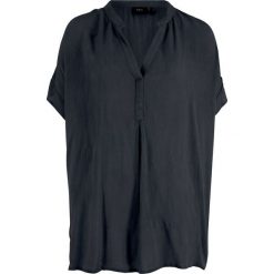 Shirt tunikowy z kory bonprix czarny. Czarne bluzki damskie bonprix, bez wzorów, bez kołnierzyka. Za 74.99 zł.
