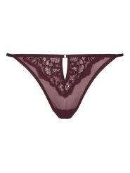 Hunkemöller Stringi 302380 Bordowy. Czerwone stringi damskie Hunkemöller, xl, bez wzorów, z syntetyku. Za 89.99 zł.