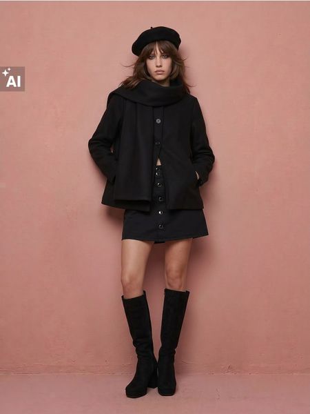 Jeansowa spódnica mini - czarny. Czarne spódnice damskie Sinsay, bez wzorów, z jeansu, mini. Za 49.99 zł.