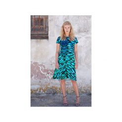 LAGUNA sukienka. Czerwone sukienki damskie Yes to dress by bożena karska, z dzianiny, sportowe, z krótkim rękawem. Za 330.00 zł.