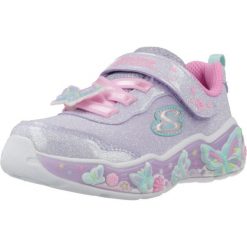 Buty SKECHERS LIGHTS LIL BUTTERFLY BLIS Fioletowy. Fioletowe obuwie sportowe damskie Skechers, bez wzorów, z syntetyku, na fitness i siłownię. Za 174.99 zł.