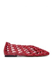 Badura Baleriny EO-ALEXA-LT917 Czerwony. Czerwone baleriny damskie Badura, bez wzorów, ze skóry, bez obcasa. Za 299.99 zł.
