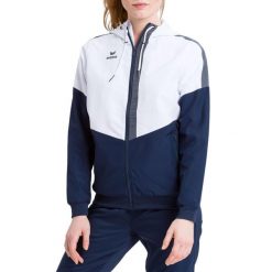 Damska kurtka z kapturem Erima Tracktop Squad. Białe bluzy sportowe damskie Erima, l, bez wzorów, z kapturem, do piłki ręcznej. W wyprzedaży za 154.50 zł.