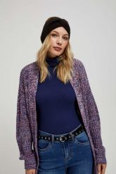 Pasek z ozdobną klamrą w kolorze srebrnym czarny. Czarne paski damskie MOODO, bez wzorów, z poliesteru. W wyprzedaży za 15.99 zł.