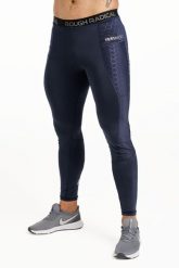 Legginsy do biegania męskie Rough Radical Stone Long z kieszonką. Niebieskie legginsy sportowe męskie ROUGH RADICAL, l, bez wzorów, z dzianiny, do biegania. Za 159.90 zł.