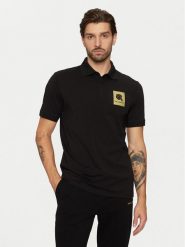 KARL LAGERFELD Polo 745460 551235 Czarny Regular Fit. Czarne koszulki polo męskie KARL LAGERFELD, m, bez wzorów, z bawełny, bez ramiączek. Za 279.99 zł.