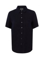 Marc O'Polo Lniana bluzka Kobiety len niebieski, 36. Niebieskie bluzki damskie Marc O'Polo, bez wzorów, ze lnu, bez kołnierzyka, bez ramiączek. Za 329.95 zł.