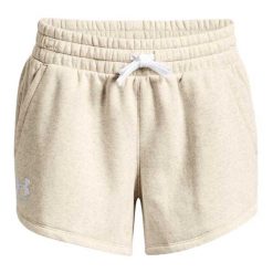 Shorty Damskie Polar Rival. Brązowe szorty sportowe damskie Under Armour, bez wzorów, z polaru, sportowe, trekkingowe. Za 152.99 zł.