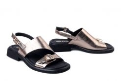 BOCCATO G058 1019 bakir, sandały damskie. Żółte sandały damskie Boccato, bez wzorów, z gumy, bez obcasa, na obcasie, bez zapięcia. Za 267.67 zł.