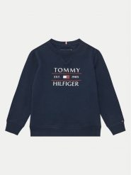 Tommy Hilfiger Bluza KB0KB09569 D Granatowy Regular Fit. Niebieskie bluzy dla chłopców Tommy Hilfiger, bez wzorów, z bawełny, bez ramiączek, bez kaptura. Za 189.99 zł.