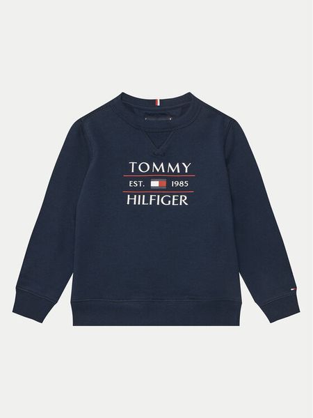 Tommy Hilfiger Bluza KB0KB09569 D Granatowy Regular Fit. Niebieskie bluzy dla chłopców Tommy Hilfiger, bez wzorów, z bawełny, bez ramiączek, bez kaptura. Za 179.99 zł.