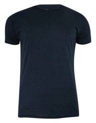 T-Shirt (Koszulka) Granatowy Bez Nadruku, Okrągły Dekolt, Postrzępione Brzegi -BRAVE SOUL- Męski. Niebieskie t-shirty męskie Brave Soul, l, bez wzorów, z bawełny, casualowe, bez kołnierzyka. Za 45.00 zł.