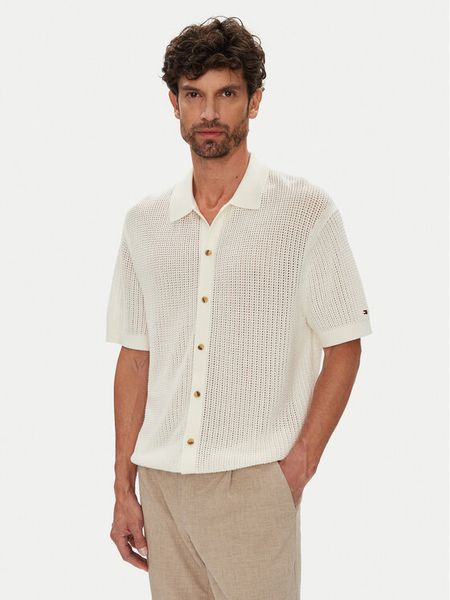 Tommy Hilfiger Koszula MW0MW39530 Beżowy Regular Fit. Brązowe koszule męskie Tommy Hilfiger, m, bez wzorów, z bawełny, bez kołnierzyka, bez ramiączek. Za 379.99 zł.