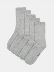 Długie skarpetki OEKO-TEX 5 pack - szary. Szare skarpety męskie Sinsay, bez wzorów. Za 19.99 zł.