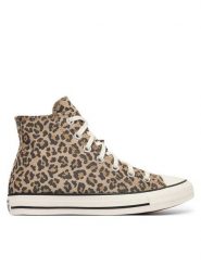 Converse Trampki Chuck Taylor All Star Leopard Jacquard A19181C Beżowy. Brązowe trampki i tenisówki damskie Converse, bez wzorów, z materiału, retro, bez zapięcia. Za 419.99 zł.