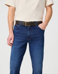 MESKI PASEK WRANGLER BELT BROWN 112352679. Brązowe paski damskie Wrangler, bez wzorów. Za 99.99 zł.