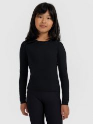 4F Longsleeve slim gładki dziewczęcy - czarny 158 (12-13 lat). Czarne t-shirty i topy dla dziewczynek 4f, bez wzorów, z bawełny, bez ramiączek. Za 49.99 zł.